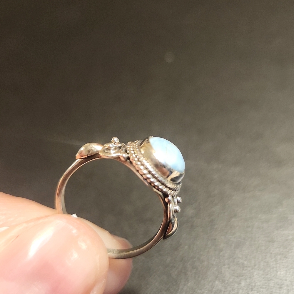 NEW Genuine Sterling Silver & Larimar Ring - Picture 6 of 6